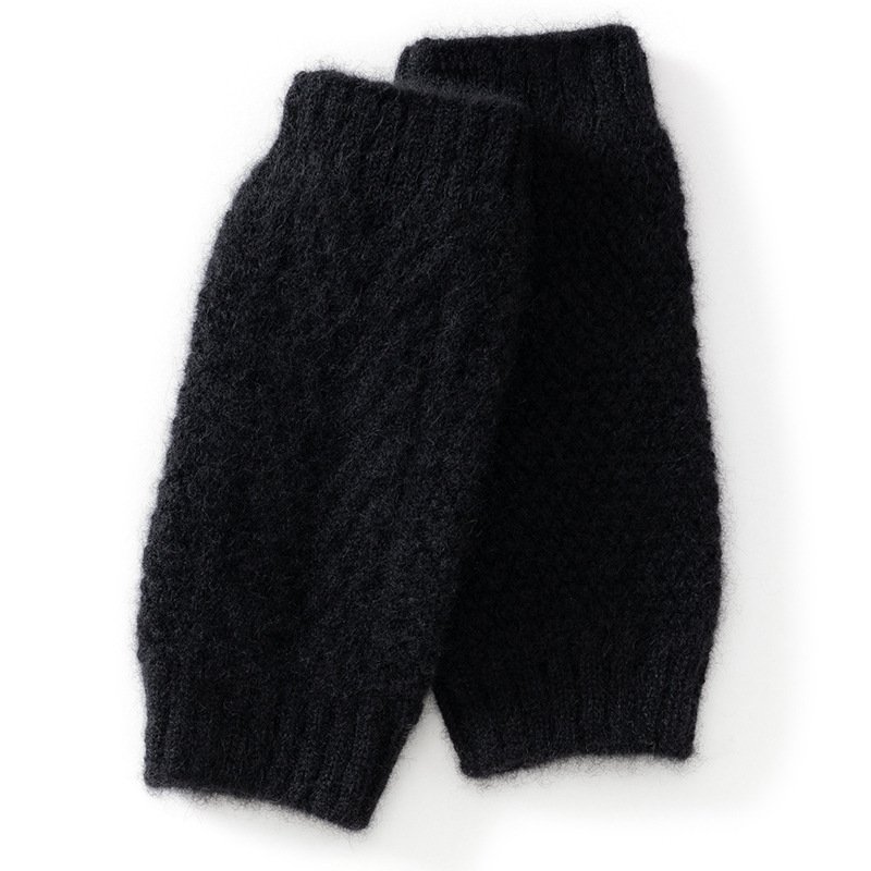 Versatile women's double-strand thickened twist half-finger gloves cashmere warm - Image 7