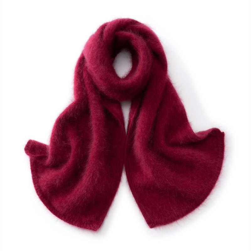 Cashmere brushed scarf, warm and thickened solid color scarf, high-end texture, skin-friendly and soft cashmere scarf - Image 7