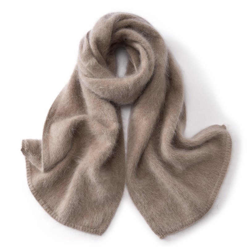 Cashmere brushed scarf, warm and thickened solid color scarf, high-end texture, skin-friendly and soft cashmere scarf - Image 9
