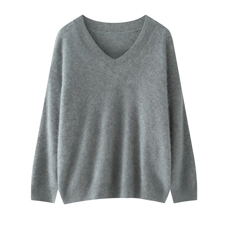 Ultra-fine wool collar loose-fitting solid color thick pullover brushed woolen sweater that does not shed lint - Image 14