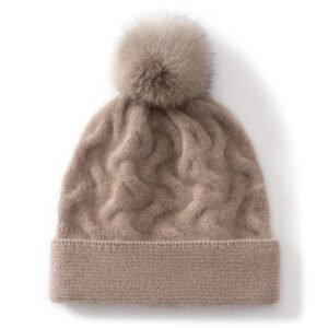 Spring cable knit cashmere hat, fashionable, casual, commuting, versatile and warm