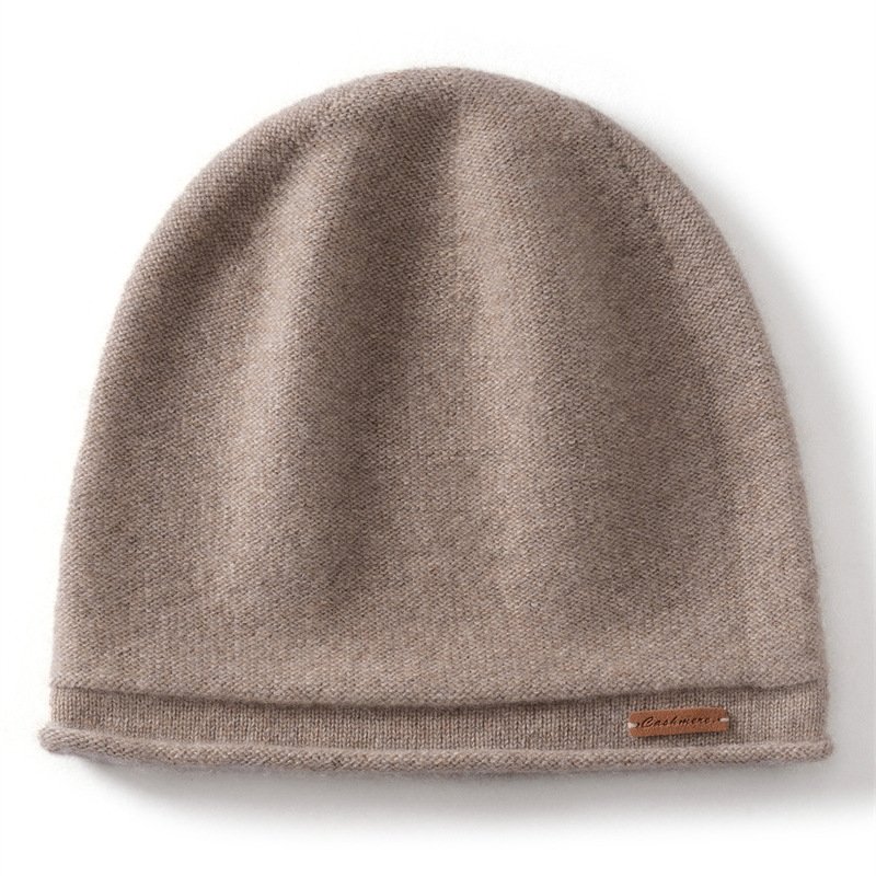 Season rolled edge knitted cashmere hat is fashionable, casual, versatile and warm for men and women - Image 8