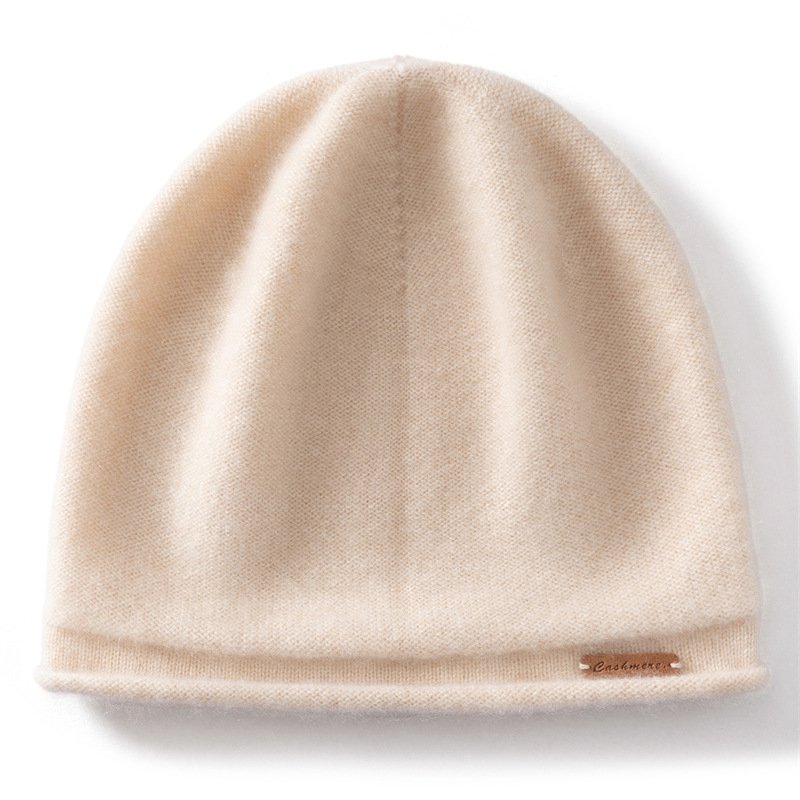 Season rolled edge knitted cashmere hat is fashionable, casual, versatile and warm for men and women - Image 10